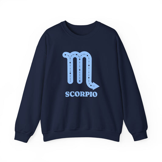 Scorpio Zodiac Sweatshirt  Retro Astrology Collection, Celestial Crewneck for Astrology Lovers,  Unisex Cosmic