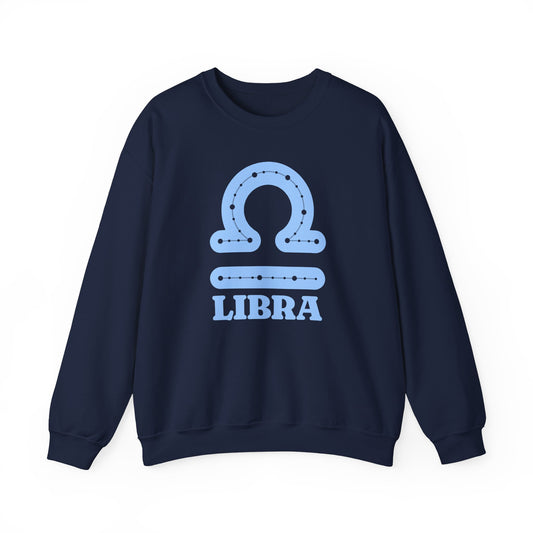 Libra Zodiac Sweatshirt  Retro Astrology Collection, Celestial Crewneck for Astrology Lovers,  Unisex Cosmic