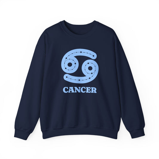Zodiac Sweatshirt, Cancer Sign, Astrology Crewneck, Retro Horoscope Jumper, Celestial Clothing, Unisex Graphic Tee